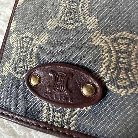 Ultra Rare Celine Denim Popularity Macadam Long Wallet Japan Exclusive - Picture 4 of 12